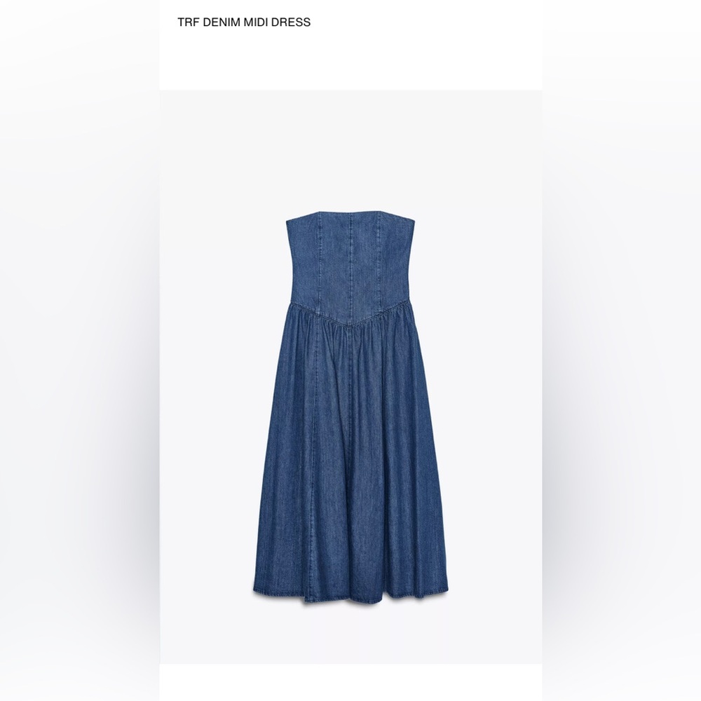 Zara TRF Denim Midi Dress
